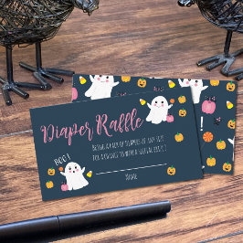 Diaper Raffle Halloween Dark Blue Enclosure Card Begleitkarte