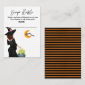 Diaper Raffle Halloween Hexenwasserfarbe Begleitkarte (Vorne/Hinten)