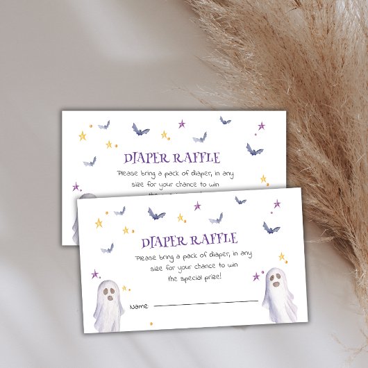 Diaper Raffle Halloween Kinderdusche Begleitkarte