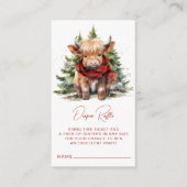 Diaper Raffle Highland Cow Cozy Winter Baby Shower Begleitkarte (Vorderseite)