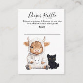 Diaper Raffle Highland Cow Halloween Ghost Boo Begleitkarte (Vorderseite)