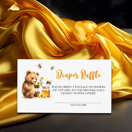 Diaper Raffle Honey Bee Baby Dusche Begleitkarte