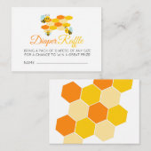 Diaper Raffle Honey Bees Baby Dusche Begleitkarte (Vorne/Hinten)