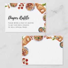 Diaper Raffle Italienische Kleine Meatball Babydus Begleitkarte