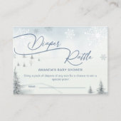 Diaper Raffle Its Cold Outside Winter Baby Shower Begleitkarte (Vorderseite)