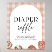 Diaper Raffle Kleine Süsse Pie Baby Shower Game Poster (Vorne)