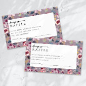 Diaper Raffle Lilac Floral Baby Show Begleitkarte