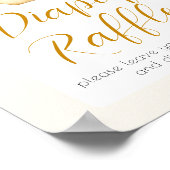 Diaper Raffle Little Honey Bee Baby Shower Table  Poster (Ecke)
