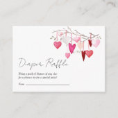 Diaper Raffle Little Sweetheart Baby Dusche Begleitkarte (Vorderseite)