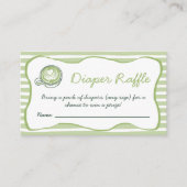 Diaper Raffle Matcha Green Tea Baby Shower Begleitkarte (Vorderseite)