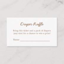 Diaper Raffle Minimalistisch Gentle Brown