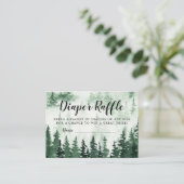 Diaper Raffle Misty Forest Baby Shower Begleitkarte (Stehend Vorderseite)
