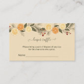 Diaper Raffle Moderne getrocknete Zitrusfrüchte We Begleitkarte (Vorderseite)