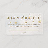 Diaper Raffle Moon Mobile Twinkle Baby Shower Begleitkarte (Vorderseite)
