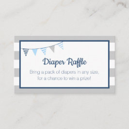 Diaper Raffle Nautical Ahoy Boy Blue Baby Dusche Begleitkarte