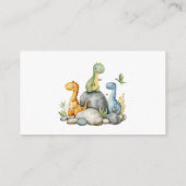 Diaper Raffle Niedlich Dinosaur Wasserfarbe Kinder Begleitkarte (Rückseite)