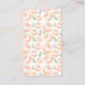 Diaper Raffle Orange Fall Pumpkin Bow Babydusche Begleitkarte (Rückseite)