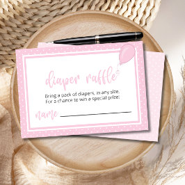 Diaper Raffle Pastel Pink Polka Dot Girl BOHO Einladung