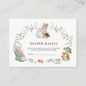 Diaper Raffle Peter Rabbit Baby Shower Ticket Begleitkarte (Vorderseite)