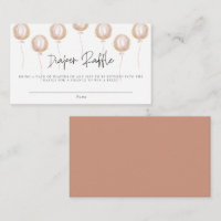 Diaper Raffle Pink Ballon Die Girl Baby Dusche