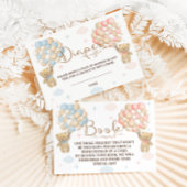 Diaper Raffle Pink Blue Gender Reveal Bären Begleitkarte