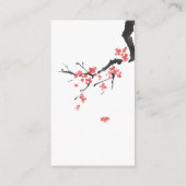 Diaper Raffle Pink Cherry Blossom Baby Shower Begleitkarte (Rückseite)