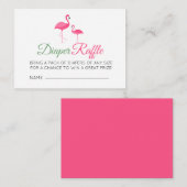 Diaper Raffle Pink Flamingo Baby Dusche Begleitkarte (Vorne/Hinten)