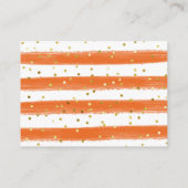 Diaper Raffle Pumpkin Blumengeschlecht neutral Begleitkarte (Rückseite)