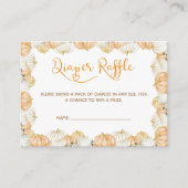 Diaper Raffle Pumpkin Blumengeschlecht neutral Begleitkarte (Vorderseite)