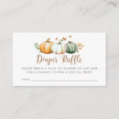 Diaper Raffle | Pumpkin Herbstfalldusche Begleitkarte (Vorderseite)