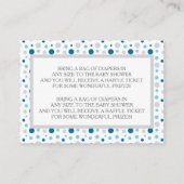 Diaper Raffle Registry Elephant Twins Baby Shower Begleitkarte (Rückseite)