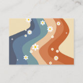 Diaper Raffle Retro Rainbow Hippie Daisy Begleitkarte (Rückseite)