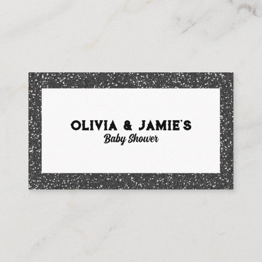 Diaper Raffle Rock Star Baby Dusche Begleitkarte (Rückseite)