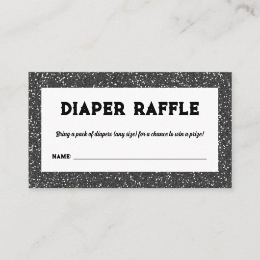 Diaper Raffle Rock Star Baby Dusche Begleitkarte (Vorderseite)