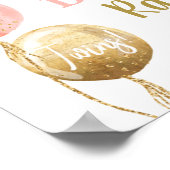 Diaper Raffle rosa Zwillingsmädchen Zeichen Poster (Ecke)