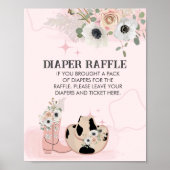 Diaper Raffle Saddup Western Cowgirl Thema Poster (Vorne)