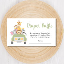 Diaper Raffle Safari Baby Dusche