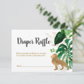 Diaper Raffle Safari Goldtiere Begleitkarte (Stehend Vorderseite)