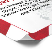 Diaper Raffle Santa's Letter North Pole Aufkleber Poster (Ecke)
