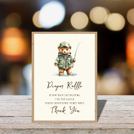 Diaper Raffle Sign A Little Fisherman Baby Shower Poster