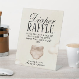 Diaper Raffle Sign Baby Braut Baby Dusche Sockelschild