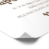 Diaper Raffle Sign Baby Dusche Woodland Fairy Poster (Ecke)