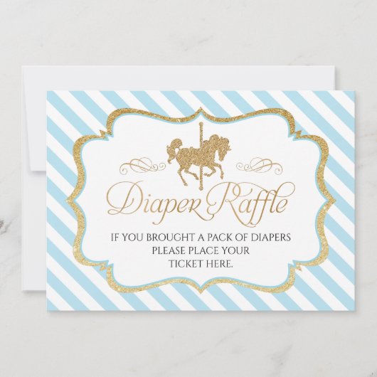 Diaper Raffle Sign Einladung (Vorderseite)