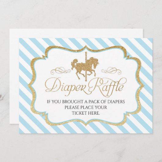 Diaper Raffle Sign Einladung (Vorne/Hinten)