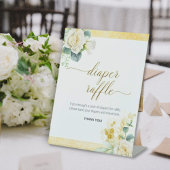 Diaper Raffle Sign - Es ist ein Baby Shower Gold Sockelschild