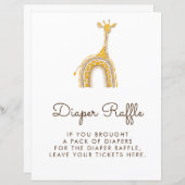 Diaper Raffle Sign | Giraffe (Vorne/Hinten)