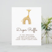 Diaper Raffle Sign | Giraffe (Stehend Vorderseite)
