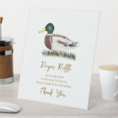 Diaper Raffle Sign Mallard Duck Baby Duck Sockelschild (In Situ)