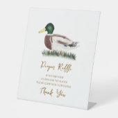 Diaper Raffle Sign Mallard Duck Baby Duck Sockelschild (Vorderseite)