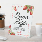 Diaper Raffle Sign | Strawberry Baby Duschzeichen Sockelschild (In SItu)